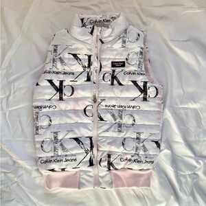 Calvin Klein Jeans girl white vest size 6X